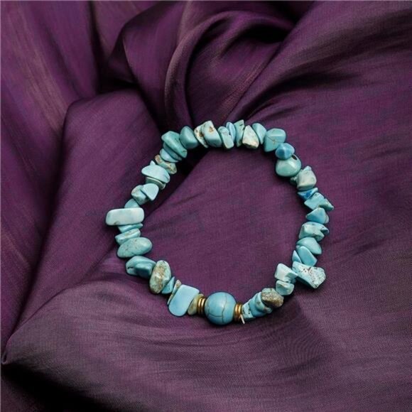 7Chakra Chip Stone Bracelets for Women Natural Crystal Healing Reiki - Picture 4 of 8